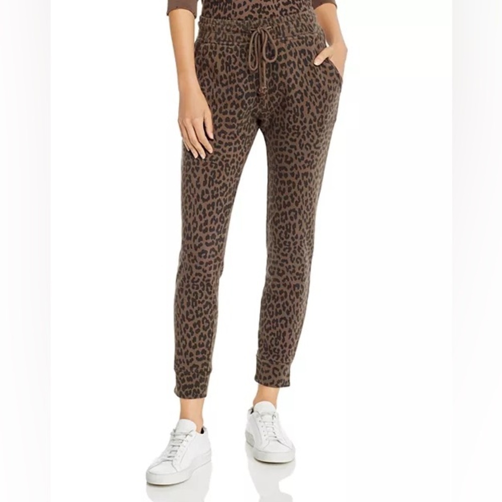 PISTOLA | Alessa Leopard Print Jogger Pants | size small